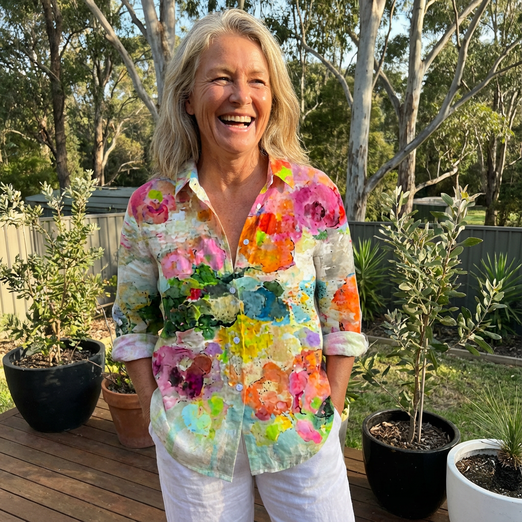 Elara™ | Watercolor Dreams Blouse