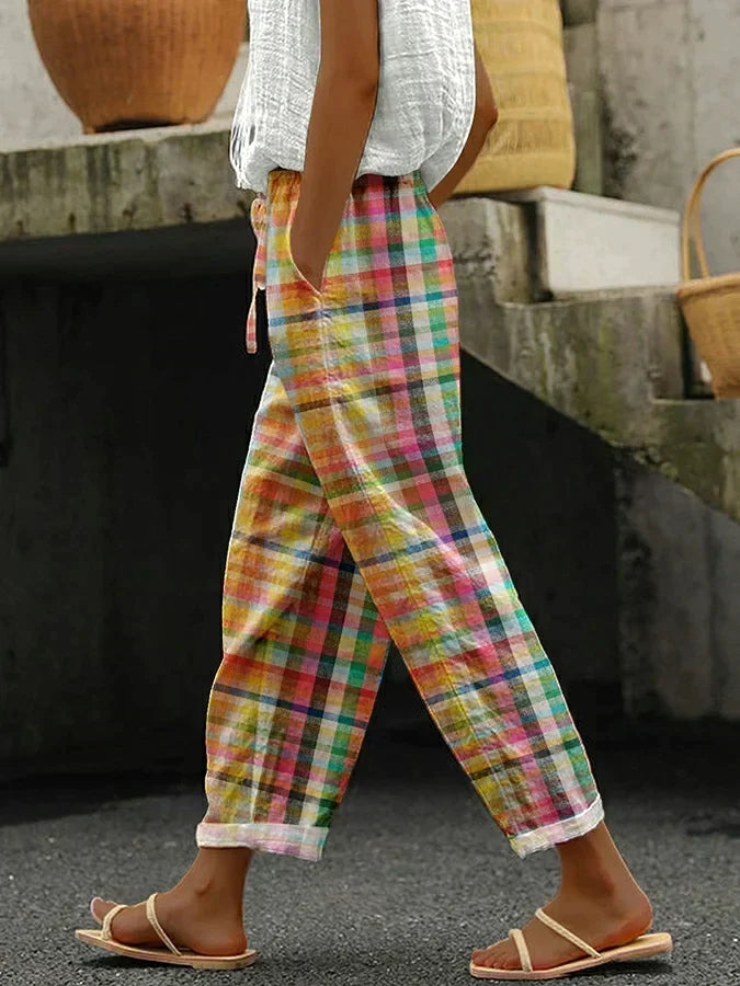 Zena – Comfortable Checkered Pants