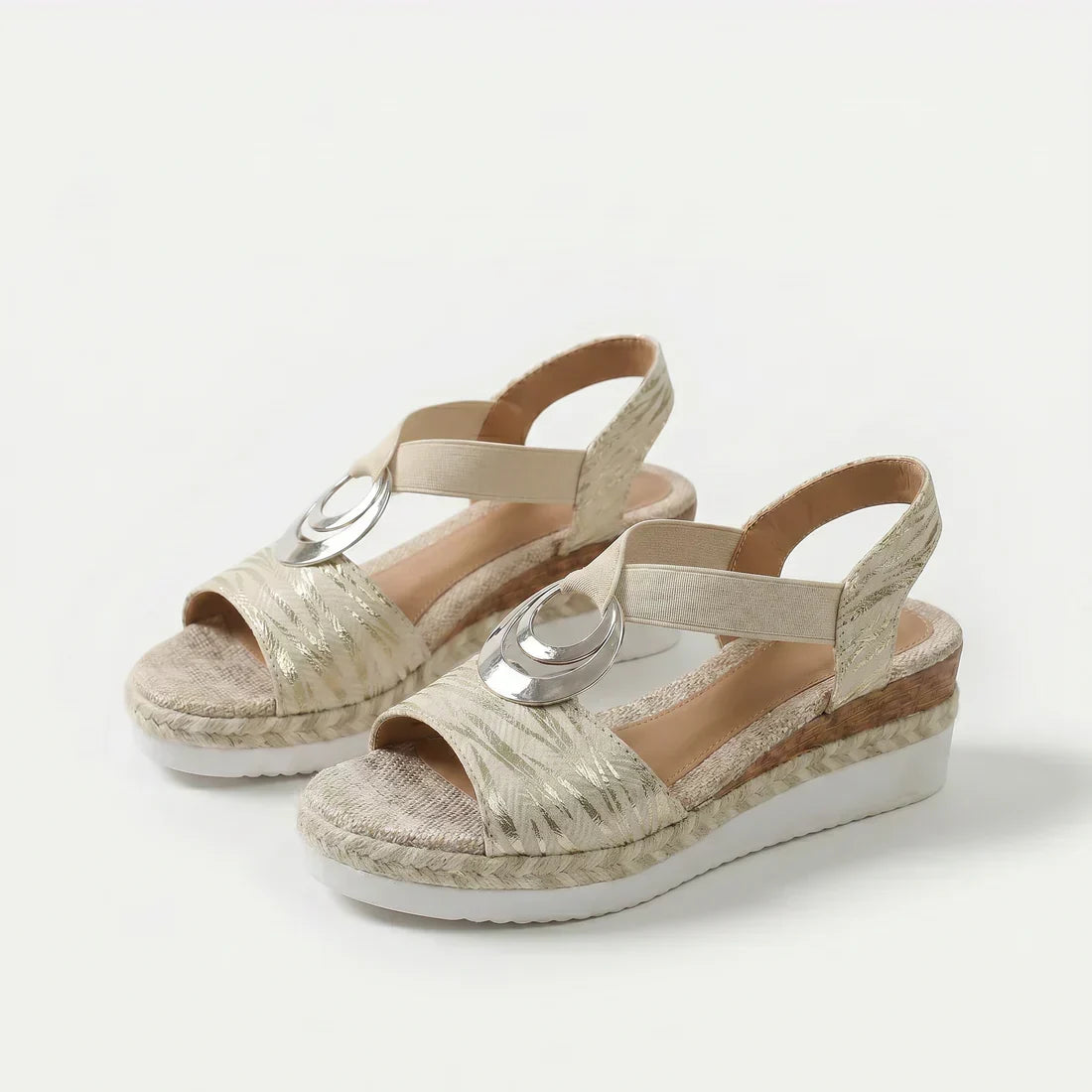 Serena | Cork Wedge Espadrille Sandals